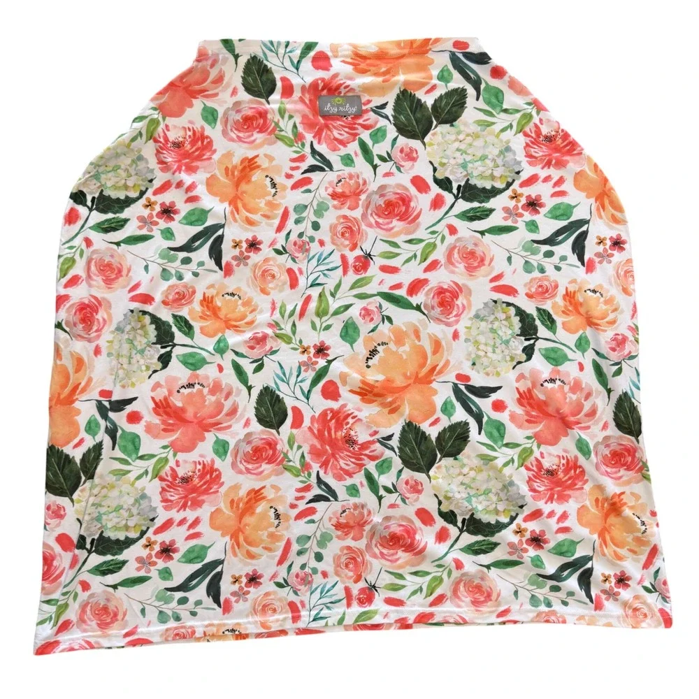 Itzy‎ Ritzy Floral Nursing Cover Multi Use Car Seat Stretchy Breathable